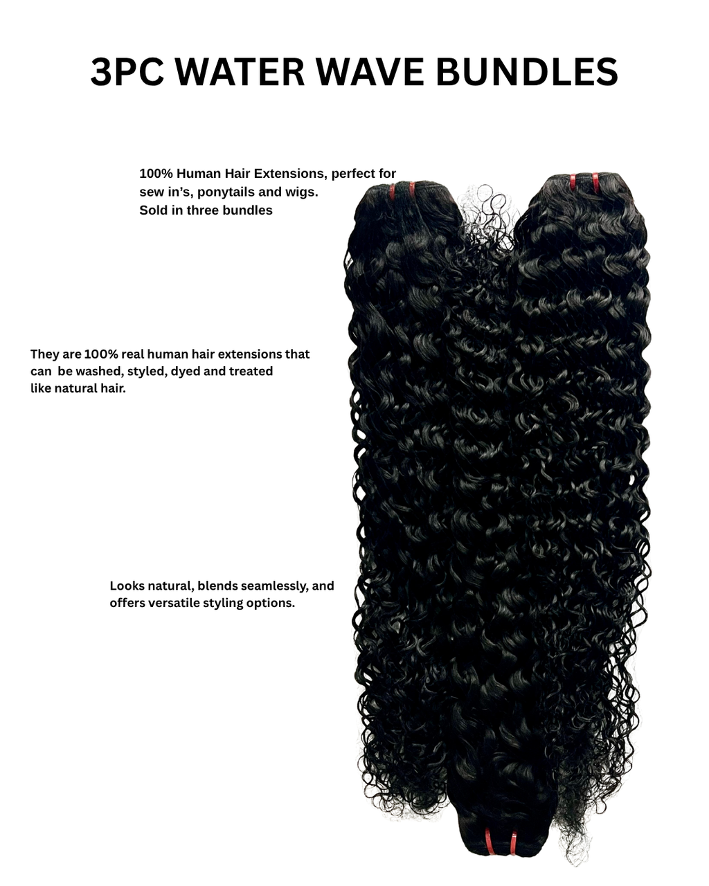 3pc Water Wave Curl Bundles